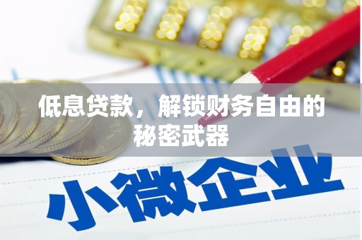 永年低息贷款，解锁财务自由的秘密武器