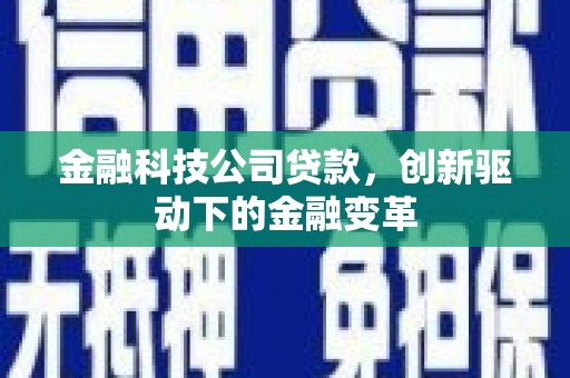 永年金融科技公司贷款，创新驱动下的金融变革