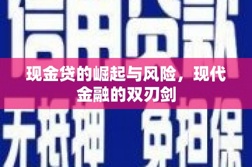 永年现金贷的崛起与风险，现代金融的双刃剑