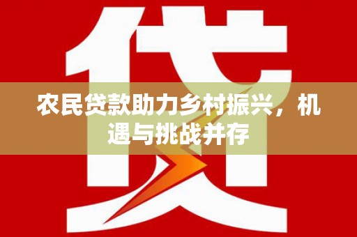 永年农民贷款助力乡村振兴，机遇与挑战并存