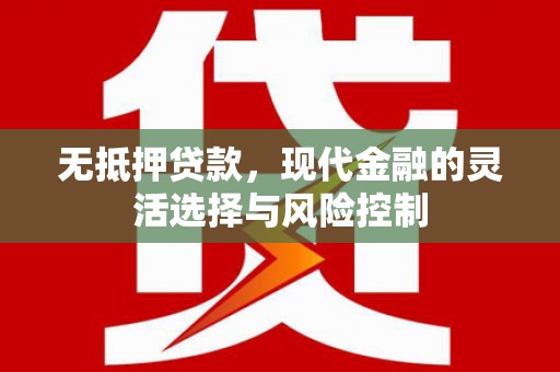 永年无抵押贷款，现代金融的灵活选择与风险控制