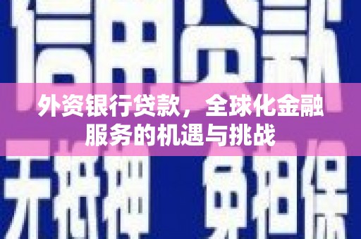 永年外资银行贷款，全球化金融服务的机遇与挑战