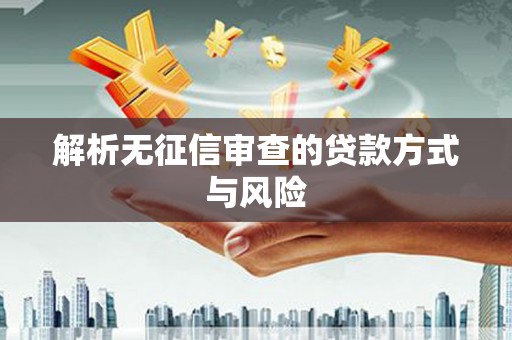 永年解析无征信审查的贷款方式与风险